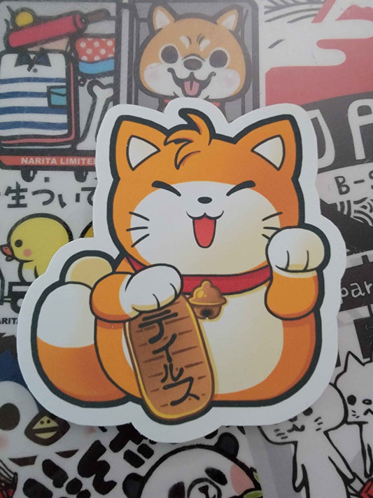 Tails Lucky Cat Sticker